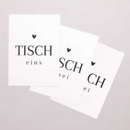 Tischnummern Hochzeit Rechteck Unermessliche Liebe foto N° 1