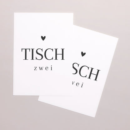Tischnummern Hochzeit Rechteck Unermessliche Liebe foto N° 2