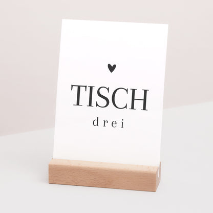 Tischnummern Hochzeit Rechteck Unermessliche Liebe foto N° 3