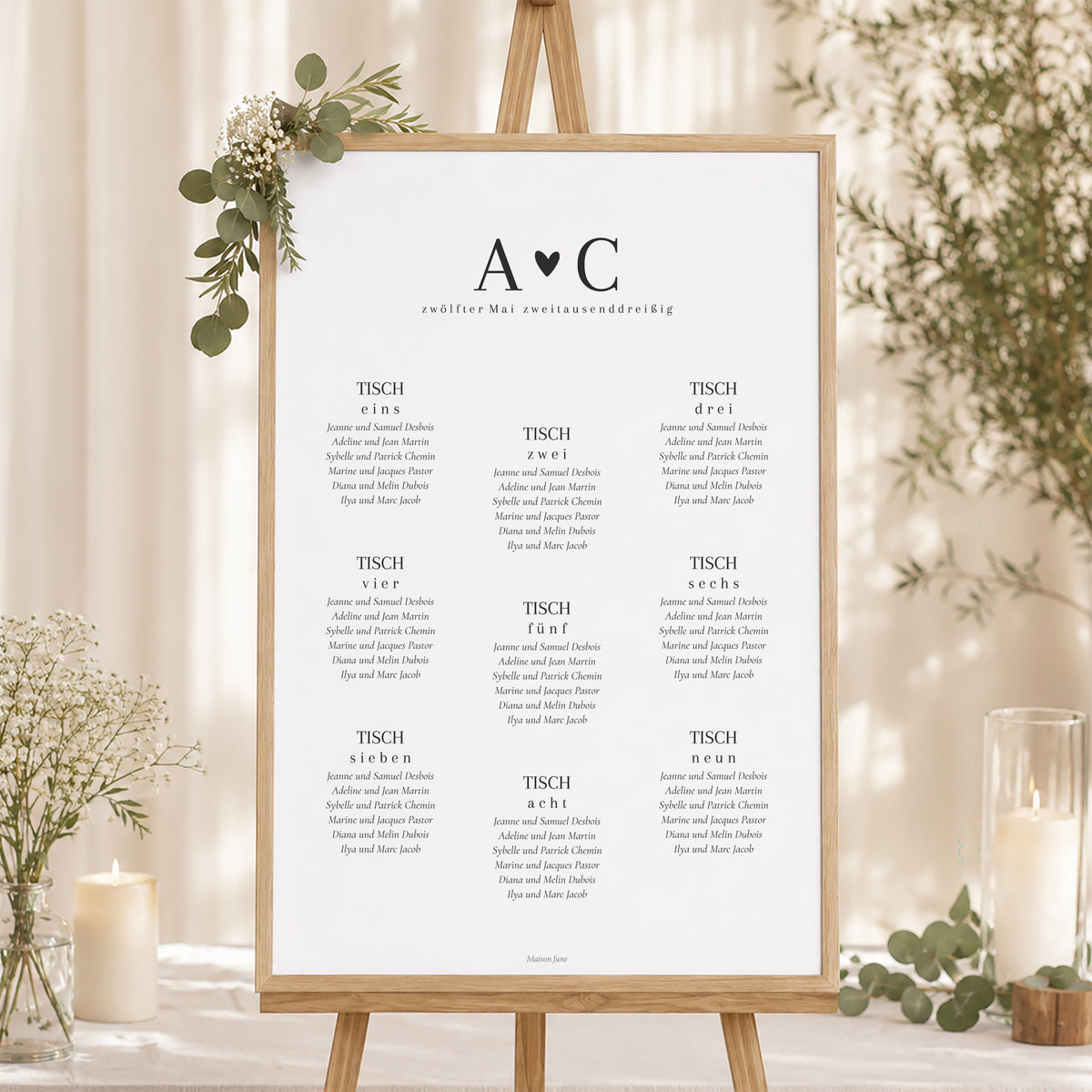 Die große Liebe, Poster Tischplan foto N° 1