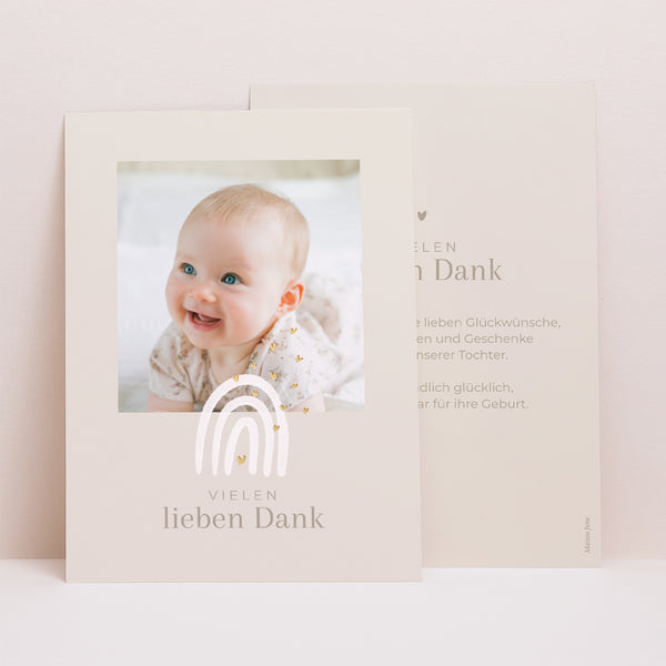 Dankeskarte Geburt Porträt foto