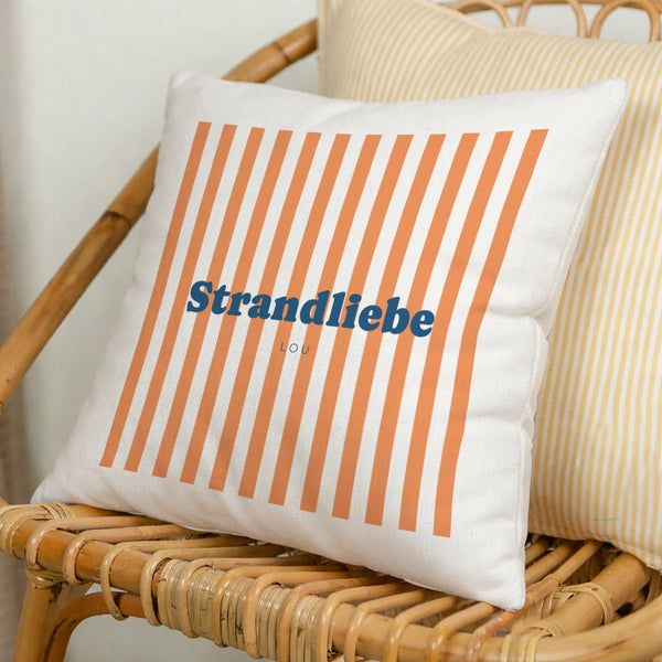 Kissen Objekte Natürliche Beige Liebe am Orangenstrand foto