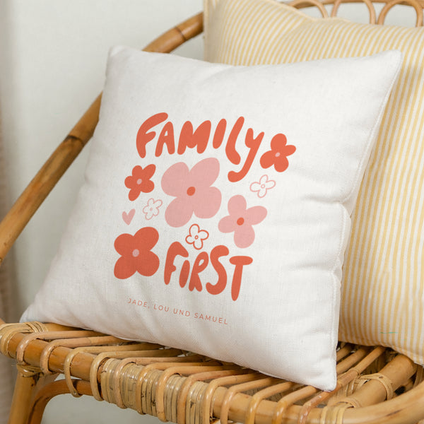 Kissen Objekte Natürliche Beige Family First Pop foto