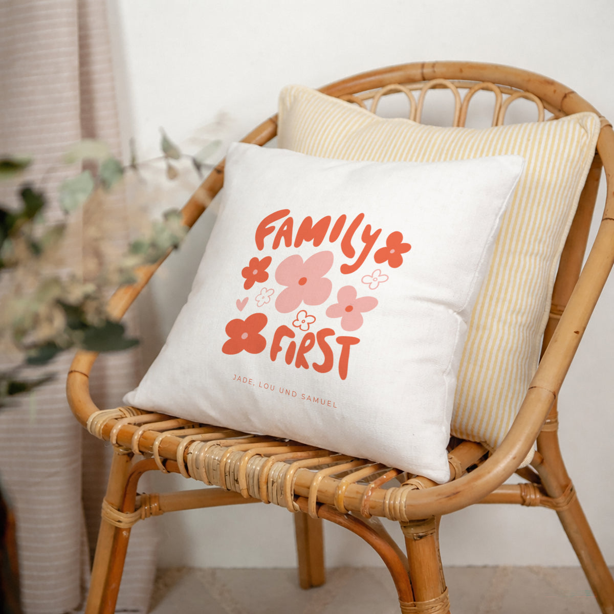 Kissen Objekte Natürliche Beige Family First Pop foto N° 2