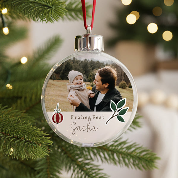 Weihnachtskugel Weihnachten Runde Sticker Weihnachten foto