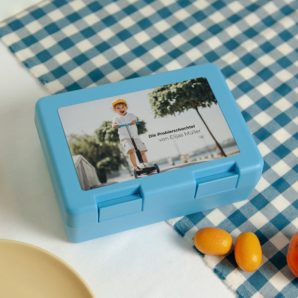 Snackbox Objekte Blau Foto anpassbar foto