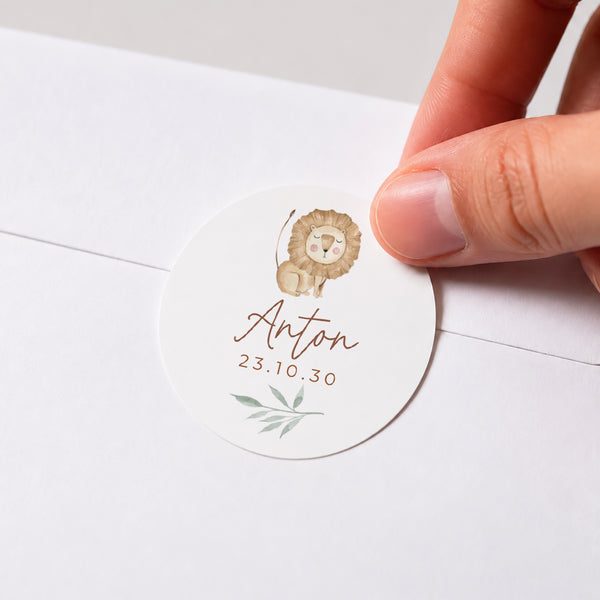 Sticker Geburt Rund Jungle Happiness foto
