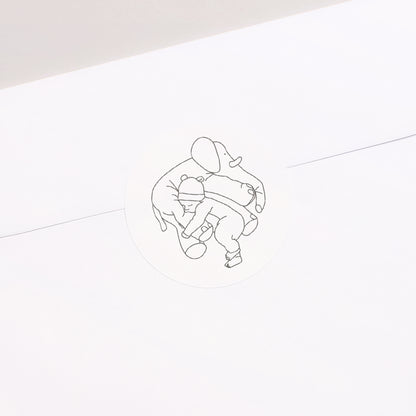 Sticker Geburt Rund Traumhafte Zärtlichkeit foto N° 2