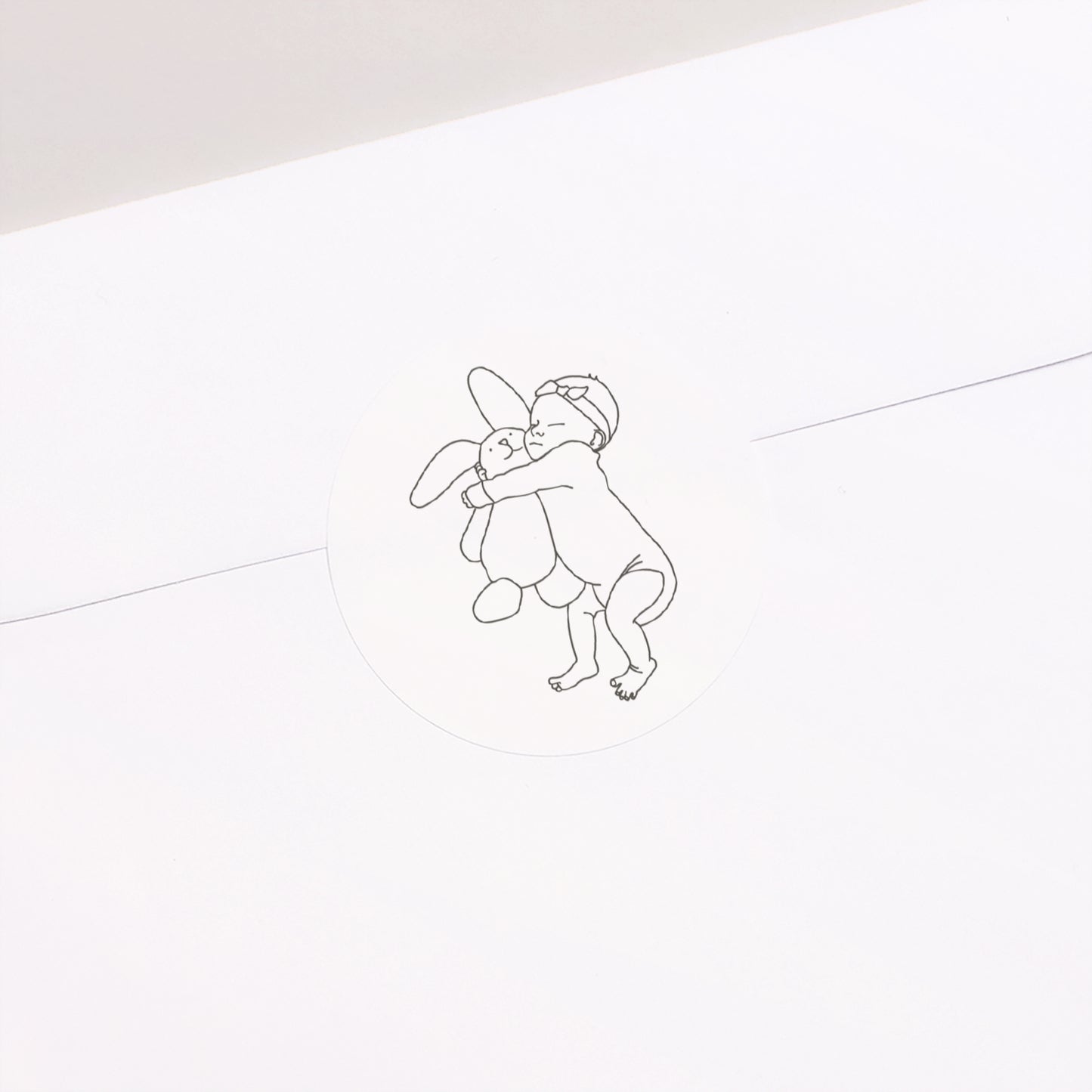 Sticker Geburt Rund Kuschelweich foto N° 2