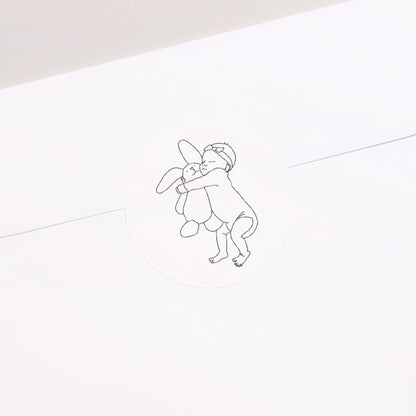 Sticker Geburt Rund Kuschelweich foto N° 2