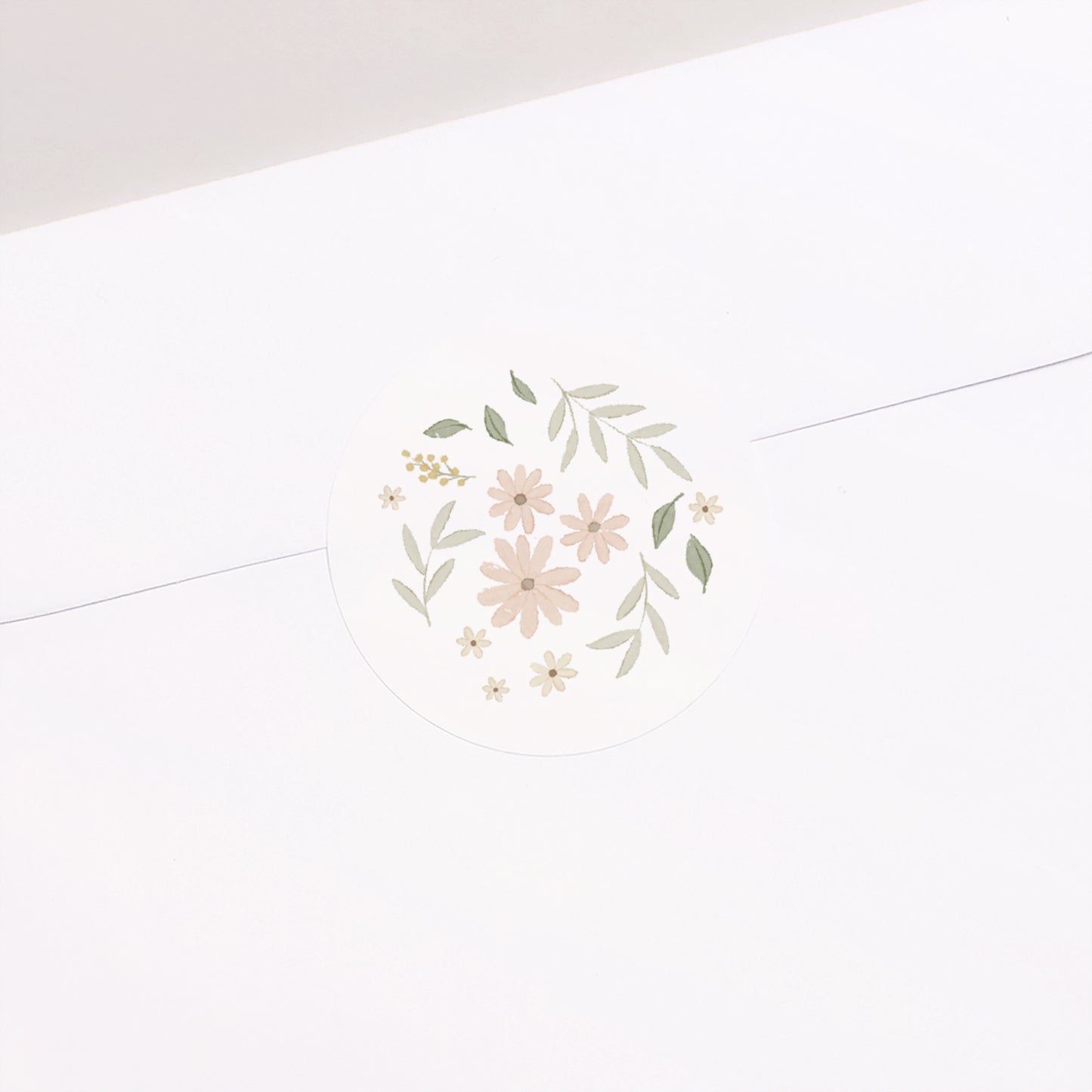 Sticker Geburt Rund Blumiges Duo foto N° 2