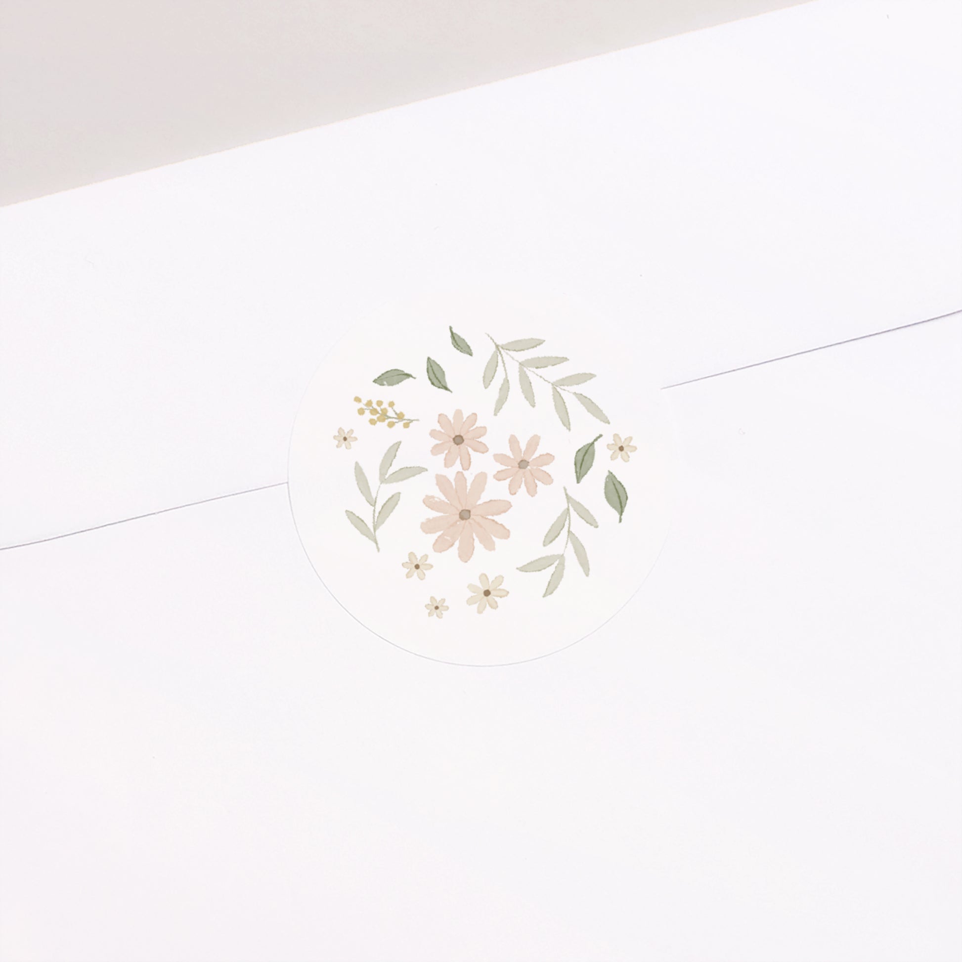 Sticker Geburt Rund Blumiges Duo foto N° 2