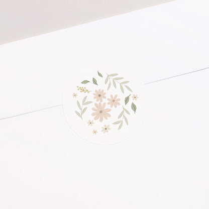 Sticker Geburt Rund Blumiges Duo foto N° 2