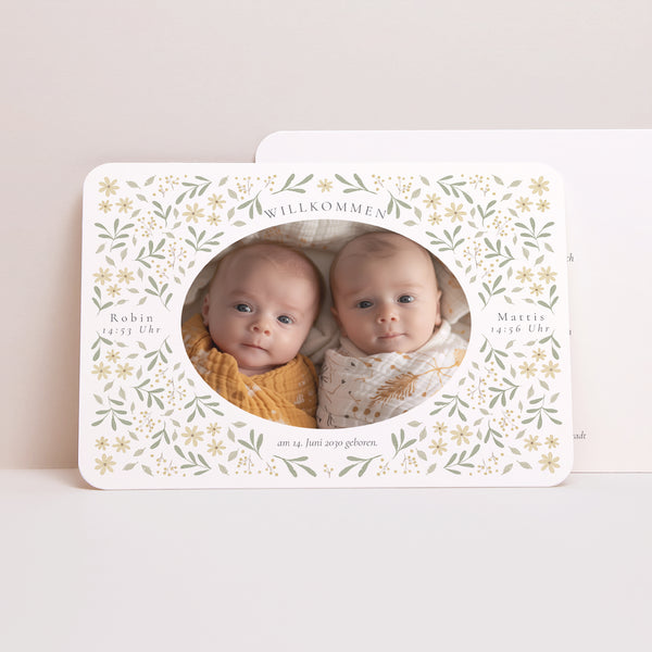 Geburtskarten Landschaft, abgerundete Ränder Liberty Twins foto