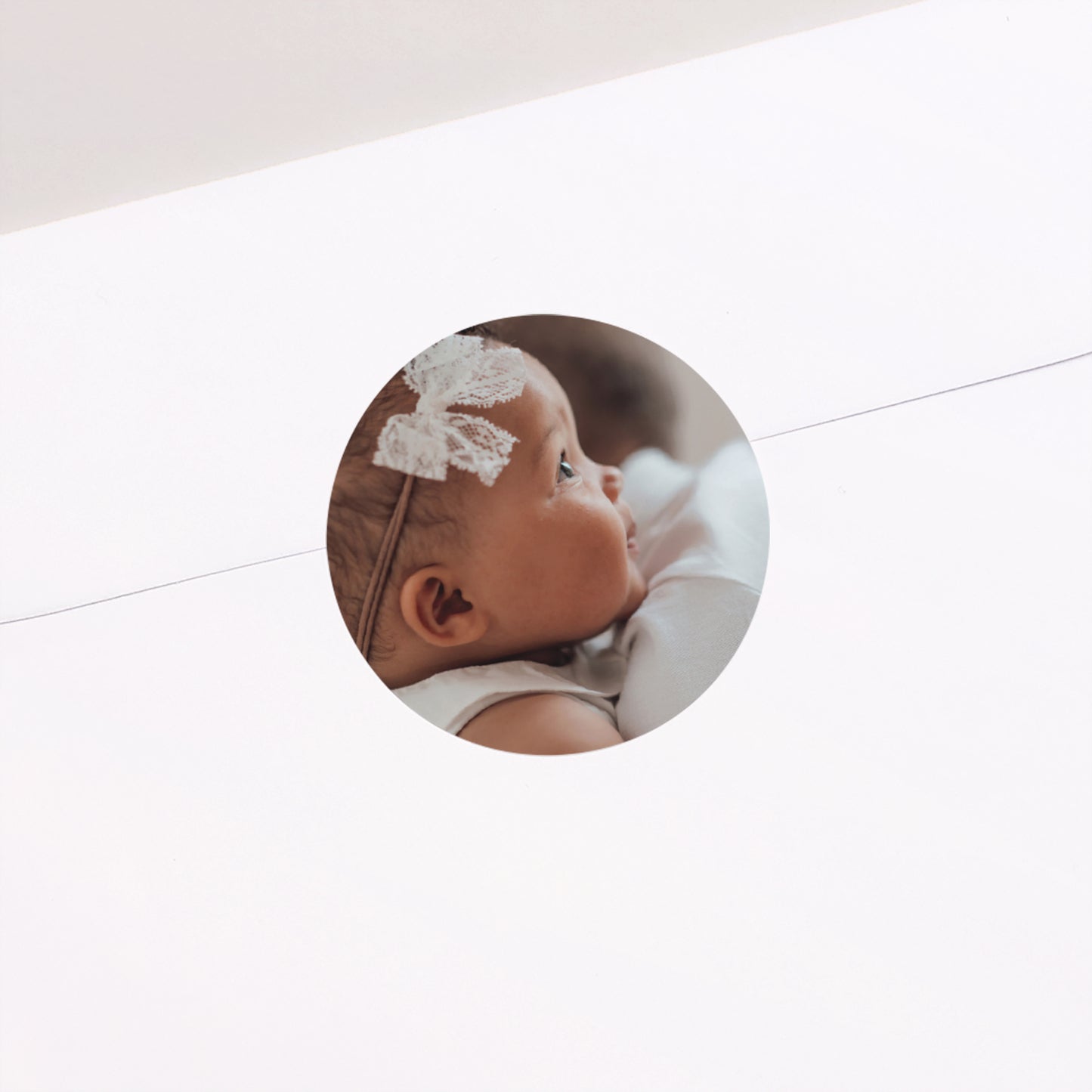 Sticker Geburt Rund Croque-moi de bisous foto N° 2