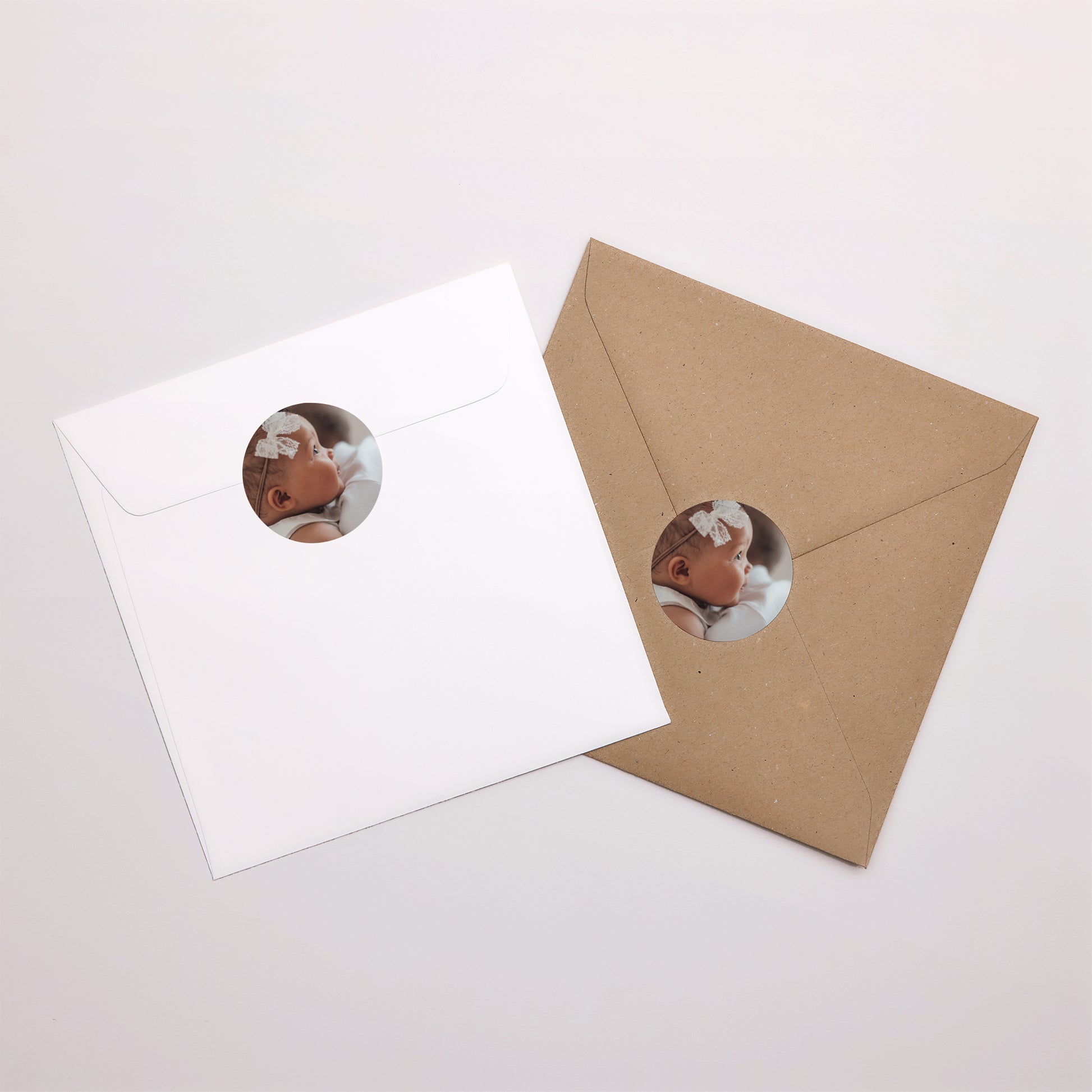 Sticker Geburt Rund Croque-moi de bisous foto N° 4