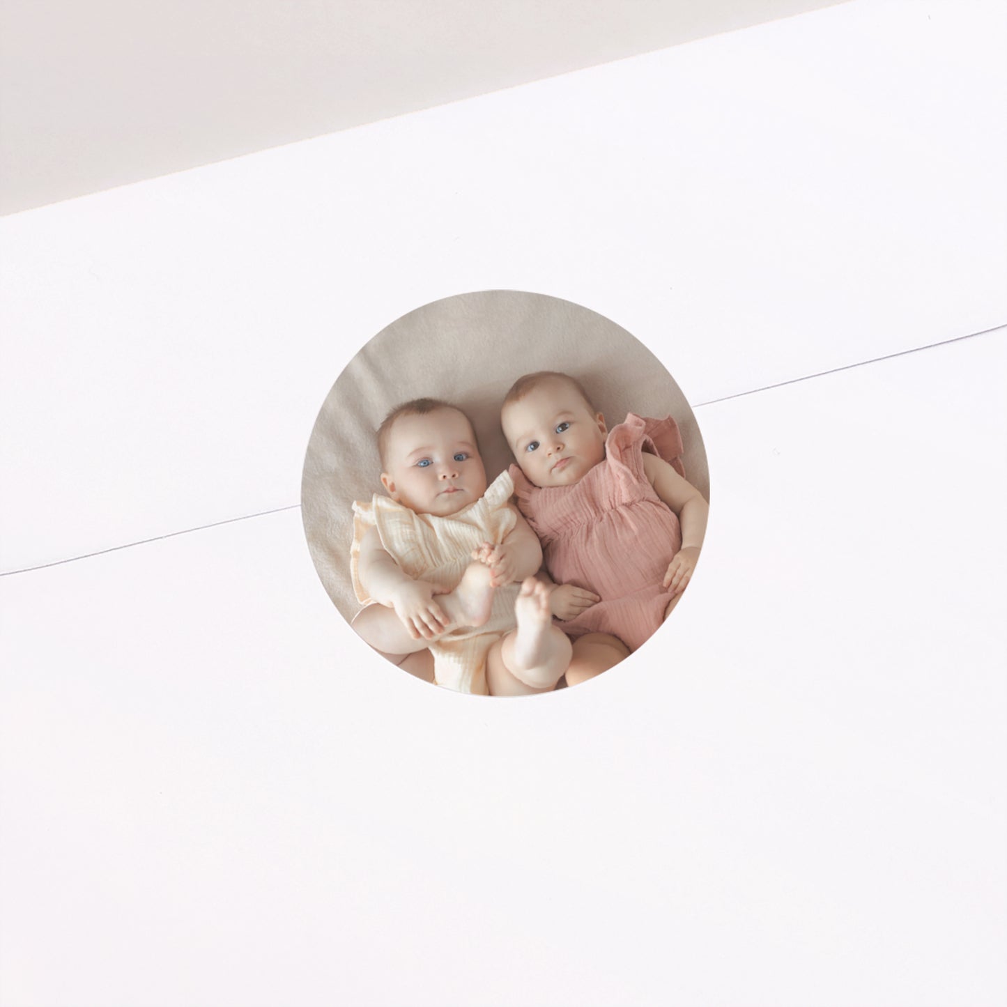 Sticker Geburt Rund Trio von Fotos foto N° 2