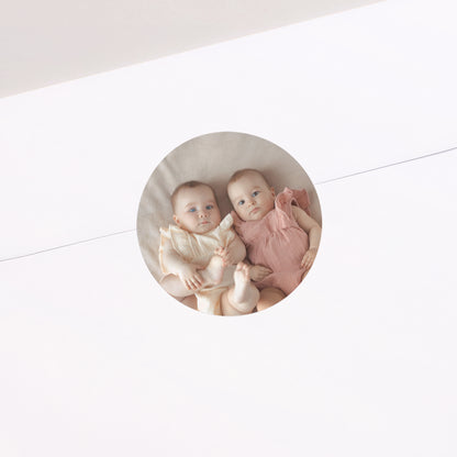 Sticker Geburt Rund Trio von Fotos foto N° 2