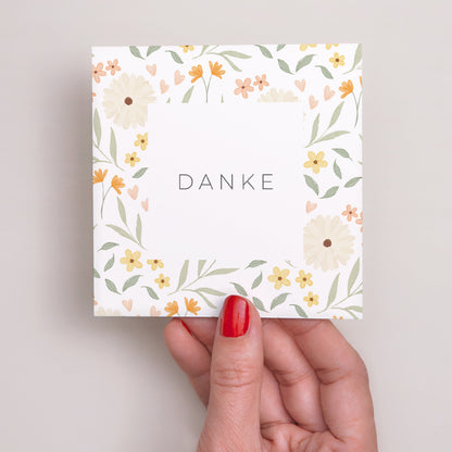 Dankeskarte Geburt Quadrat Liberty Zwillinge foto N° 2