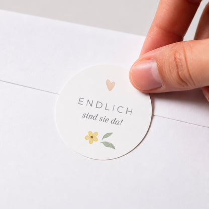 Sticker Geburt Rund Liberty Zwillinge foto N° 1