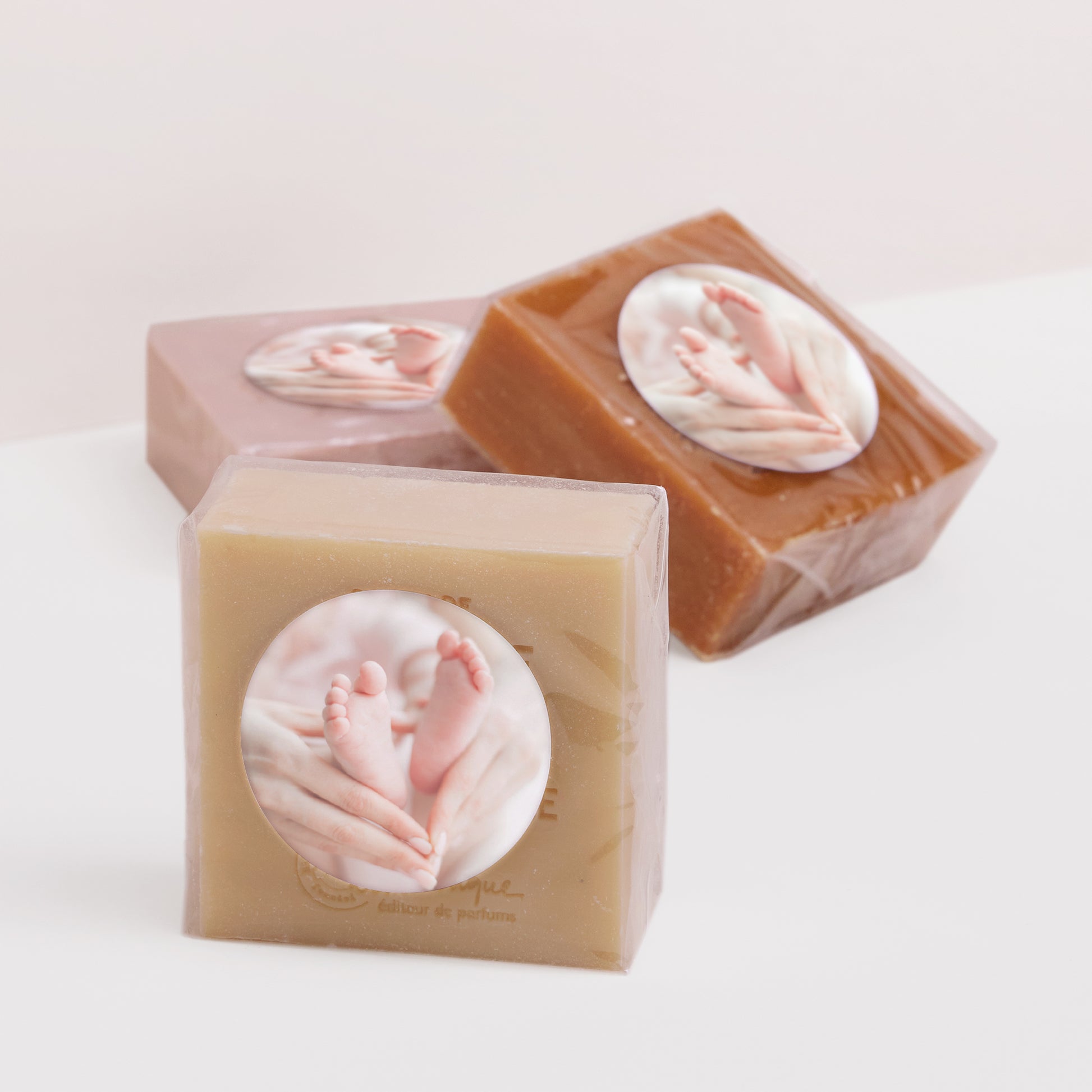 Sticker Geburt Rund Reines Rosa foto N° 3