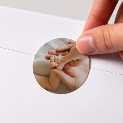 Sticker Geburt Rund Grundlegende Icons foto N° 1