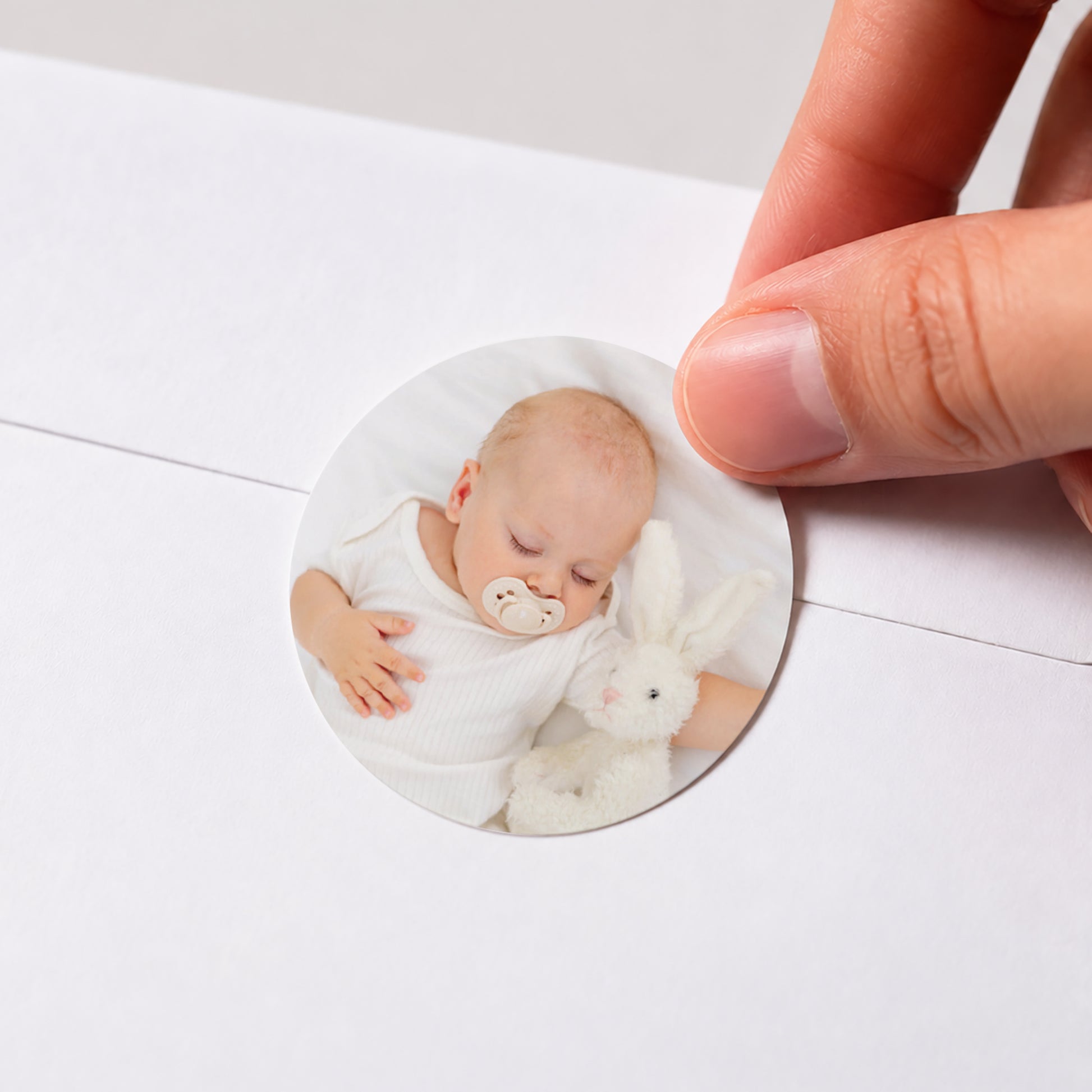 Sticker Geburt Rund goldene Piktogramme foto N° 1