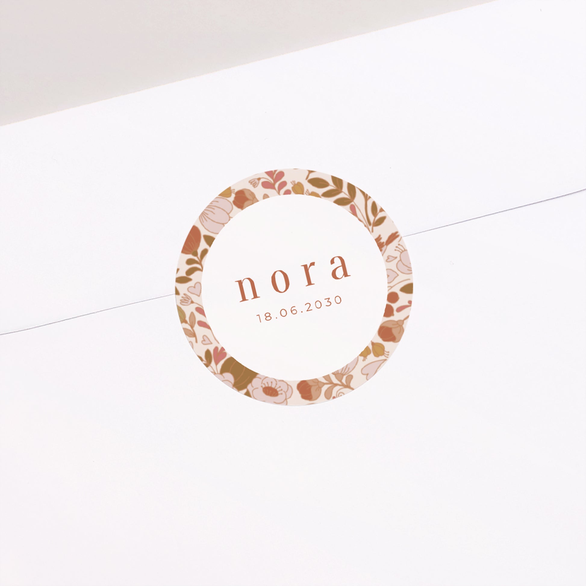 Sticker Geburt Rund Pink Liberty foto N° 2