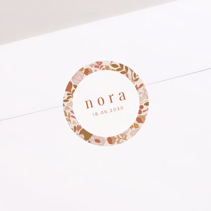 Sticker Geburt Rund Pink Liberty foto N° 2
