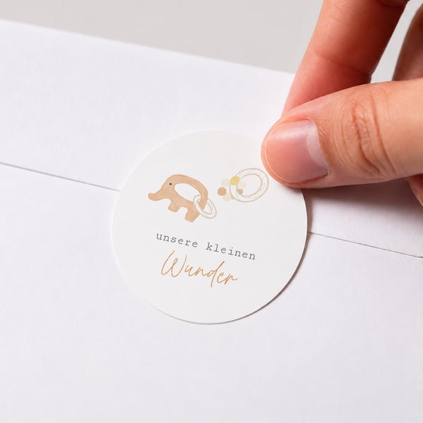 Sticker Geburt Rund Zwillingsschlüssel II foto