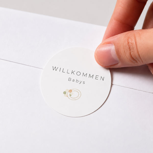 Sticker Geburt Rund Trousseau Garçon foto