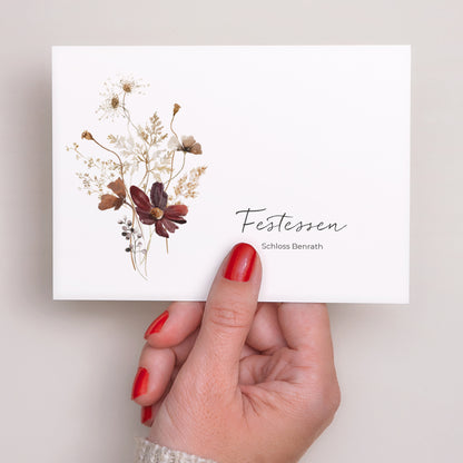 Einladungskarte Hochzeit Landschaft getrocknete Wiesenblumen foto N° 3