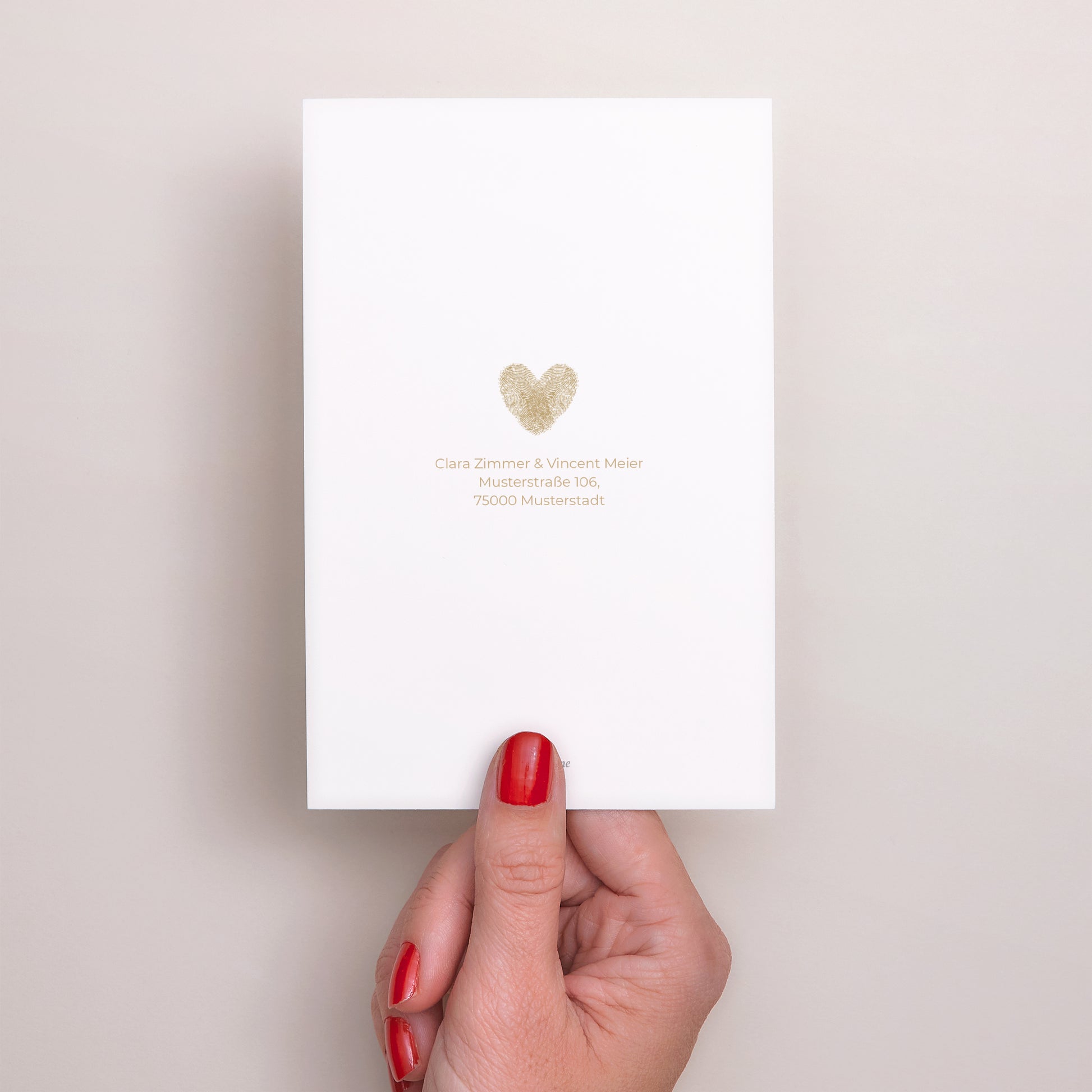 Save the date Karte Hochzeit PortraitPorträt Empeintes foto N° 3
