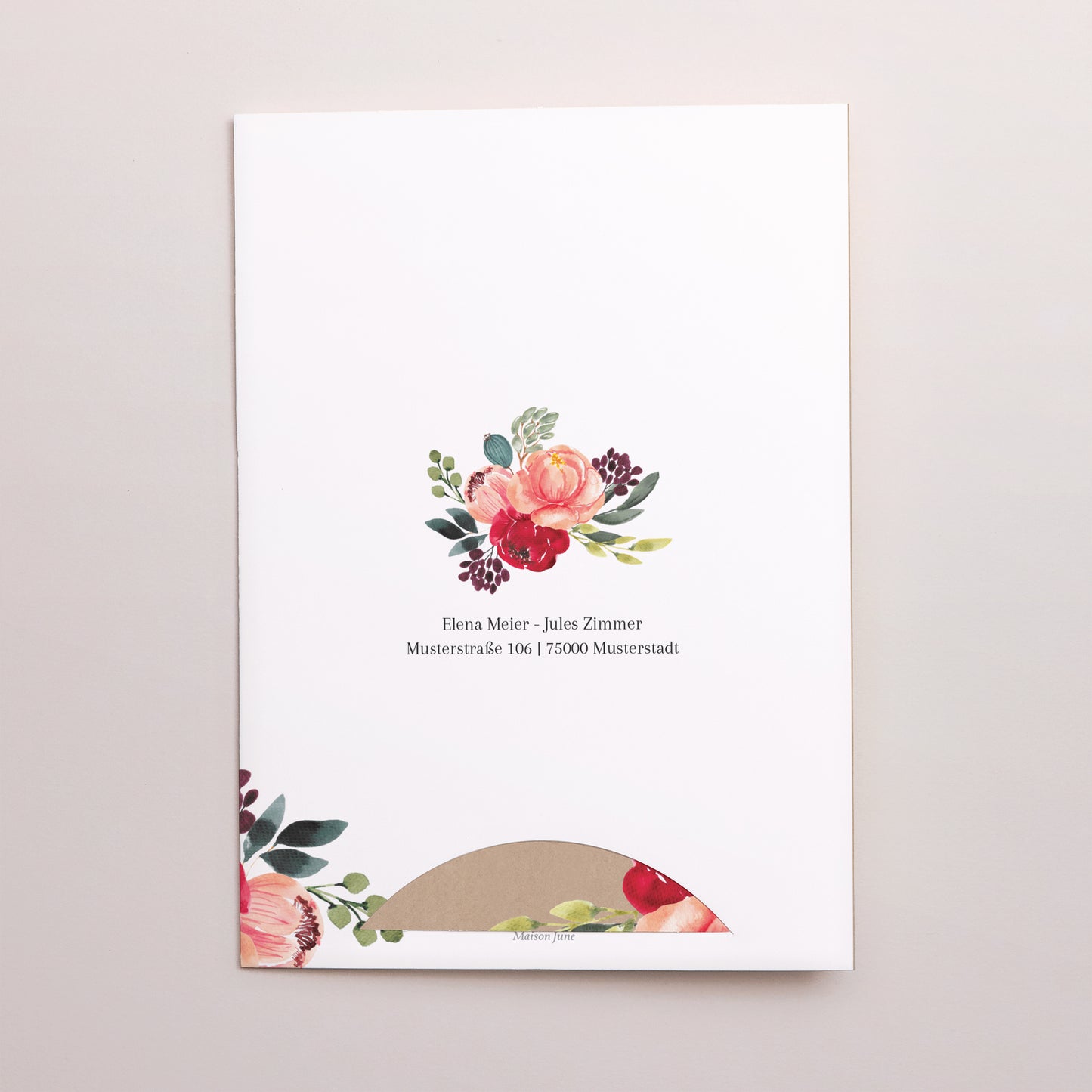 Hochzeitseinladung Hülle für 2 Karten Pops Blumen foto N° 4