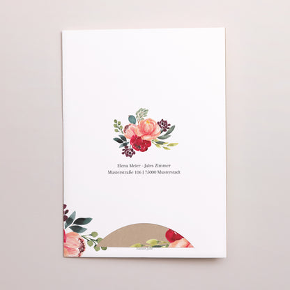 Hochzeitseinladung Hülle für 2 Karten Pops Blumen foto N° 4