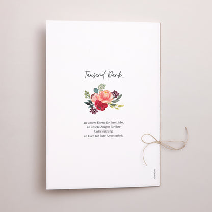 Kirchenheft Hochzeit Doppelflügel Pops Blumen foto N° 3