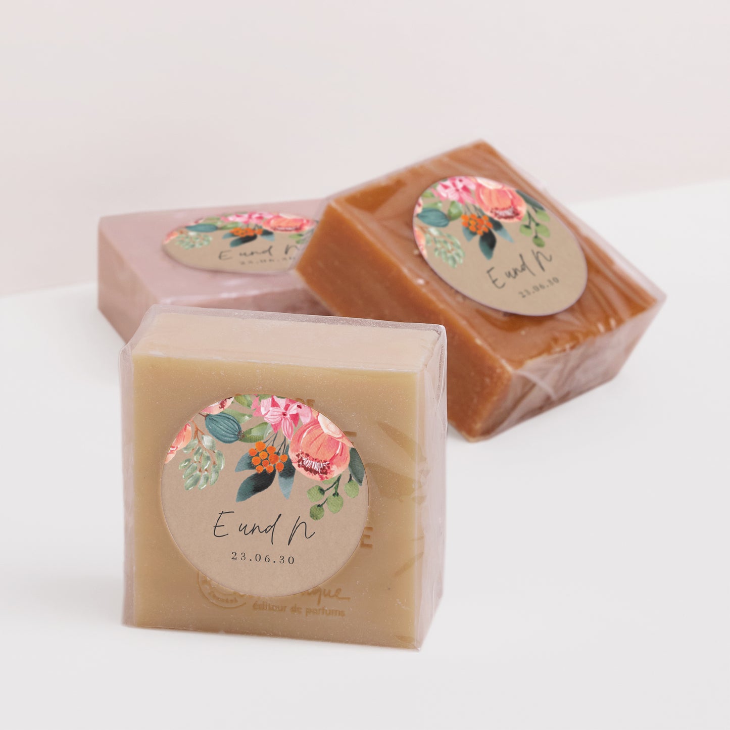 Sticker Hochzeit Rund Pops Blumen foto N° 3