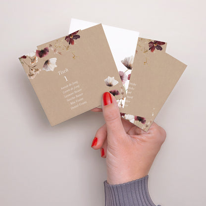 Sitzplan Hochzeit Pack von 12 Getrocknete Wiesenblumen II foto N° 3