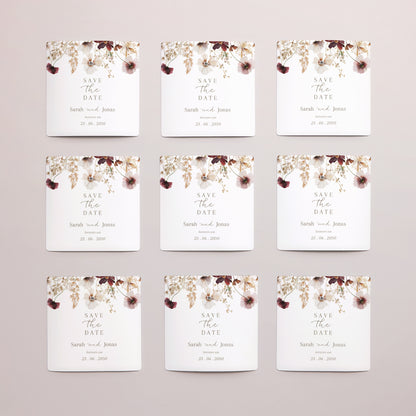 Save the date Karte Hochzeit Satz von 9, magnetisch. Getrocknete Wiesenblumen II foto N° 3