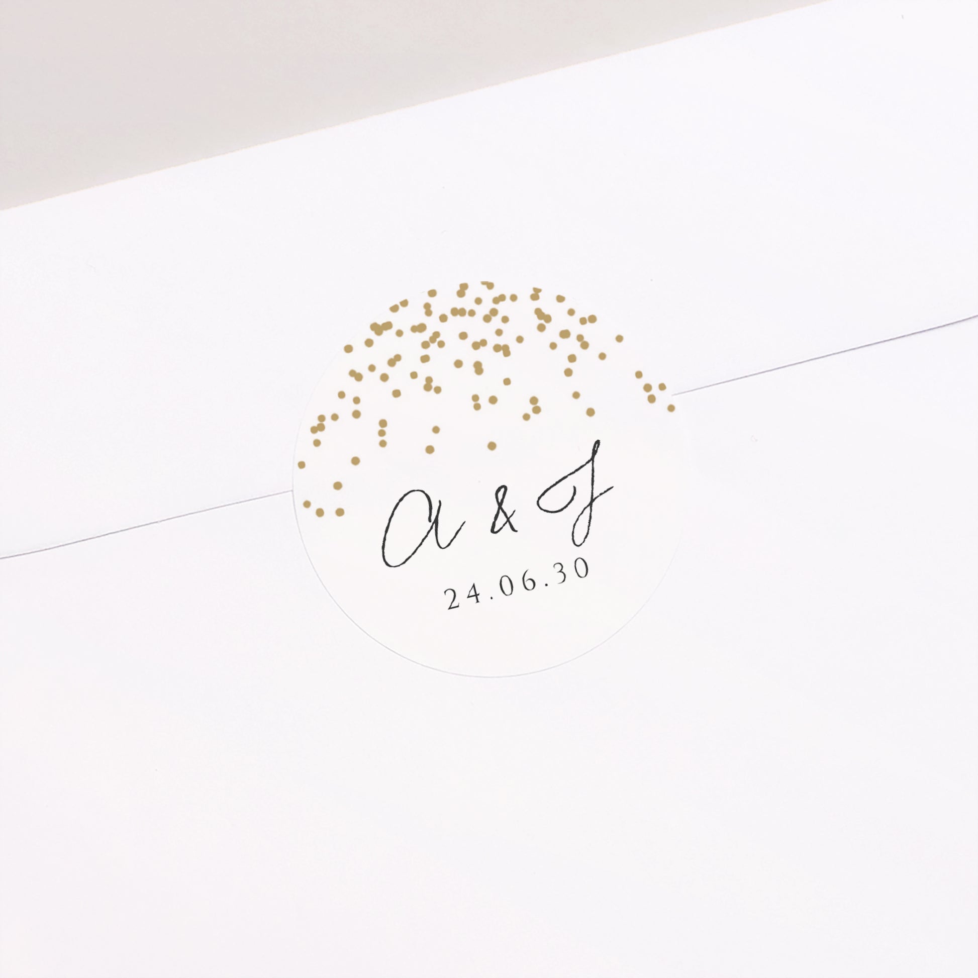 Sticker Hochzeit Rund Konfetti foto N° 2