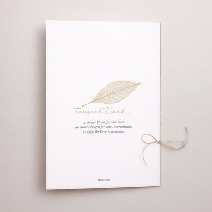 Kirchenheft Hochzeit Doppelflügel Goldene Blätter foto N° 3