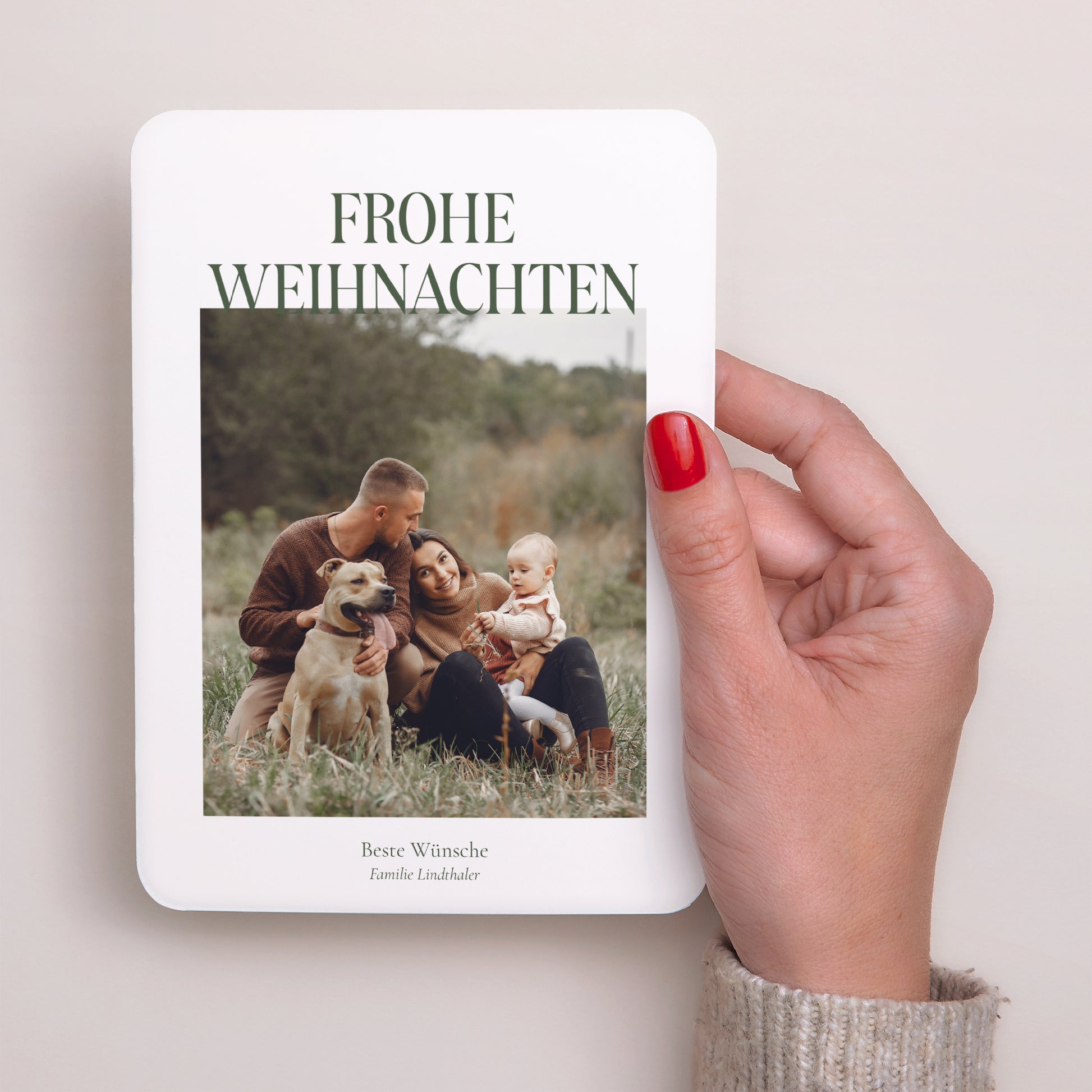 Weihnachtskarte Weihnachten Porträt, abgerundete Kanten Foto- und Typo-Partys foto N° 2