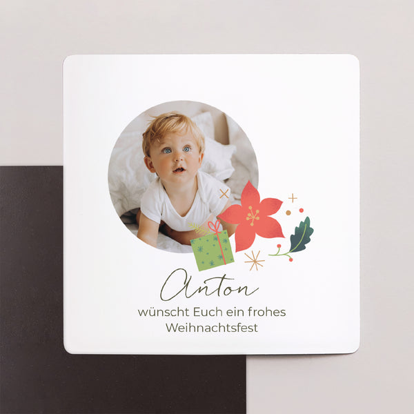 Weihnachtskarte Weihnachten Satz von 9, magnetisch. Verzauberter Wirbelwind foto