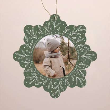 Weihnachtskarte Weihnachten Schwebende Schneeflocke foto N° 1
