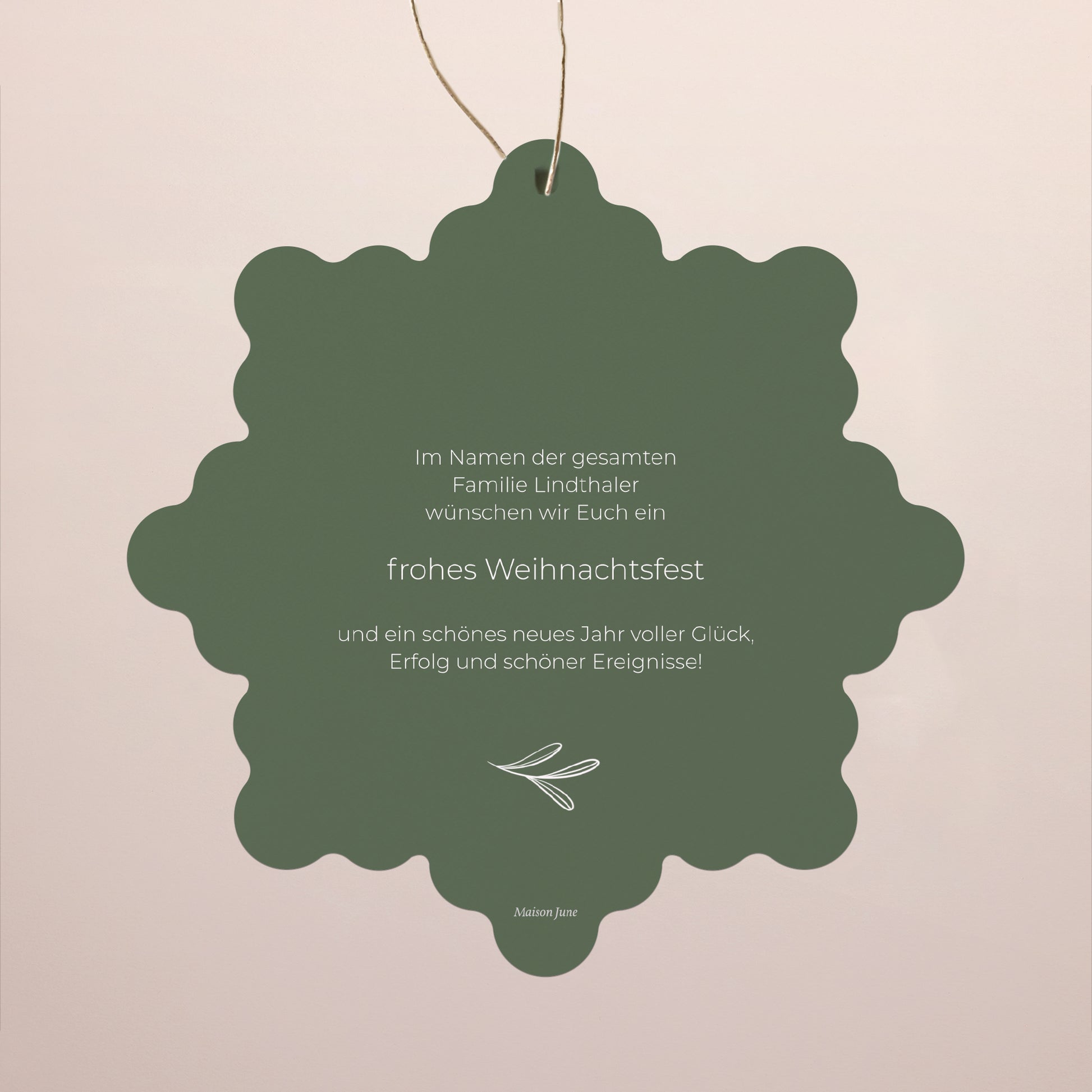 Weihnachtskarte Weihnachten Schwebende Schneeflocke foto N° 2