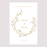 Begrüßungstafel Hochzeit Porträt 60 x 90 cm goldener Blumenkranz foto N° 2