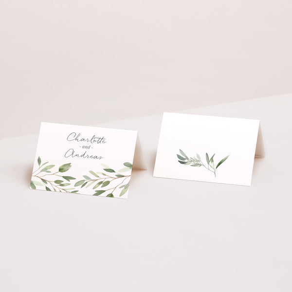 Tischkarten Hochzeit Quer foto