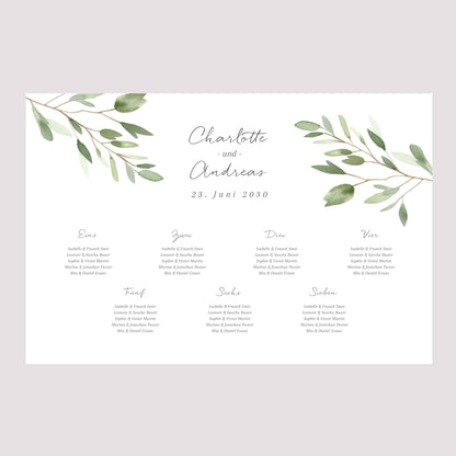 Sitzplan Hochzeit Landschaft Laub foto N° 2