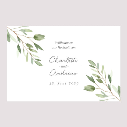 Begrüßungstafel Hochzeit Landschaft 90 x 60 cm foto N° 2