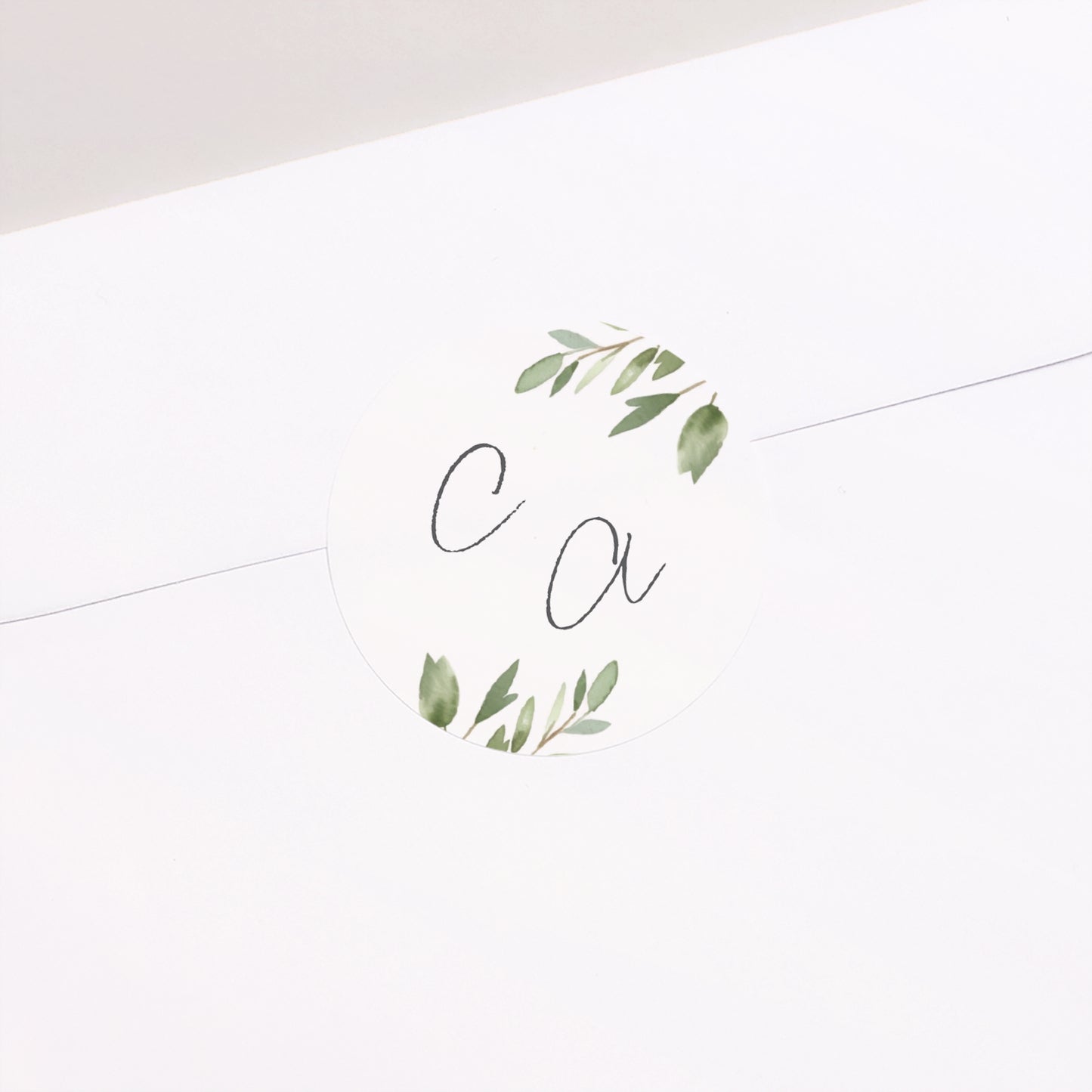 Sticker Hochzeit Rund Laub foto N° 2